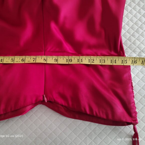 BANANA REPUBLIC 100% SILK DRESS STRAPLESS RUCHED BODICE EMPIRE WAIST FAUX WRAP 8 - Picture 8 of 10